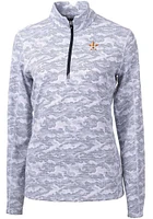 Cutter and Buck Houston Astros Womens Charcoal Traverse Camo Qtr Zip