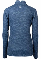 Cutter and Buck St Louis Cardinals Womens Navy Blue Traverse Camo Qtr Zip