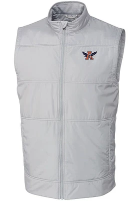 Cutter and Buck Auburn Tigers Mens Grey Stealth Hybrid Quilted Vest Big Tall