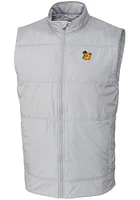 Cutter and Buck Baylor Bears Mens Grey Stealth Hybrid Quilted Vest Big Tall