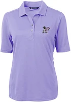 Cutter and Buck K-State Wildcats Womens Lavender Virtue Short Sleeve Polo Shirt