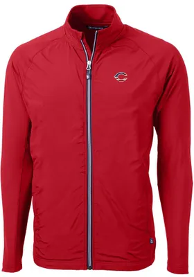 Cutter and Buck Cincinnati Reds Mens Red Adapt Eco Light Weight Jacket