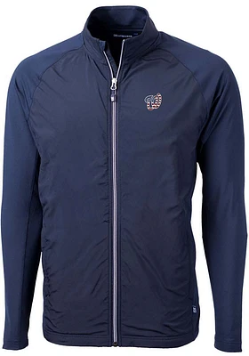Cutter and Buck Washington Nationals Mens Navy Blue Adapt Eco Light Weight Jacket