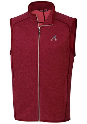Cutter and Buck Atlanta Braves Mens Red Mainsail Sleeveless Jacket