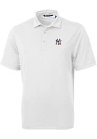 Cutter and Buck New York Yankees White Stars Stripes Virtue Eco Pique Big Tall Polo