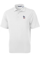 Cutter and Buck St Louis Cardinals White Stars Stripes Virtue Eco Pique Big Tall Polo