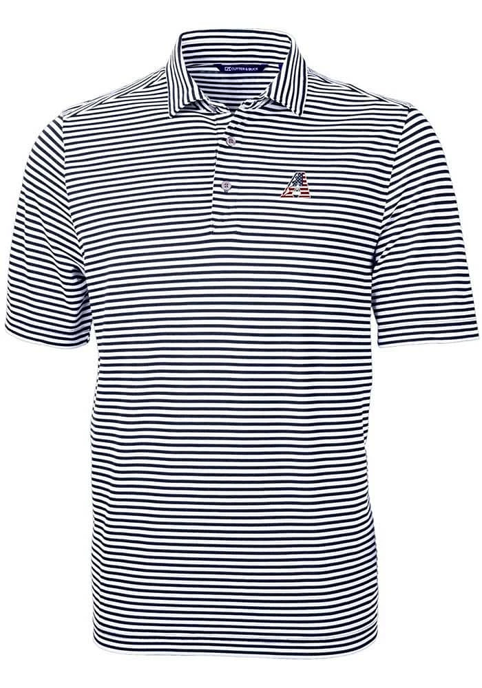 Cutter and Buck Arizona Diamondbacks Navy Blue Virtue Eco Pique Stripe Big Tall Polo