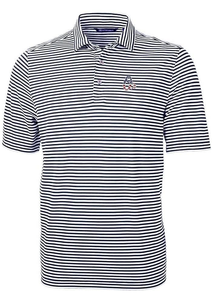 Cutter and Buck Baltimore Orioles Navy Blue Virtue Eco Pique Stripe Big Tall Polo