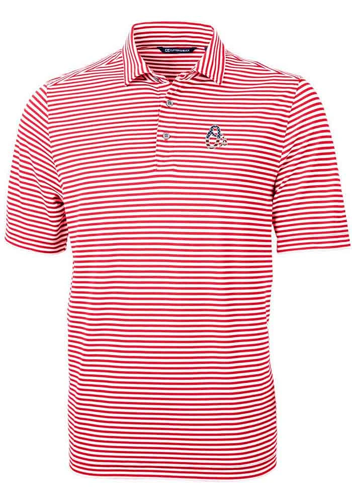 Cutter and Buck Baltimore Orioles Red Virtue Eco Pique Stripe Big Tall Polo