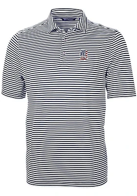 Cutter and Buck Detroit Tigers Navy Blue Stars Stripes Virtue Eco Pique Stripe Big Tall ..