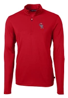 Cutter and Buck Colorado Rockies Mens Red Americana Virtue Eco Pique Big Tall Qtr Zip