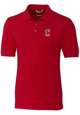 Cutter and Buck Cleveland Guardians Mens Advantage Pique Big Tall Polos Shirt