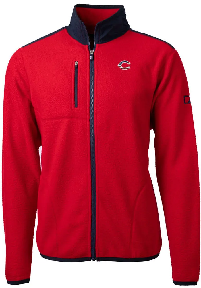 Cutter and Buck Cincinnati Reds Mens Red Cascade Eco Sherpa Big Tall Light Weight Jacket