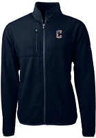Cutter and Buck Cleveland Guardians Mens Navy Blue Americana Cascade Sherpa Big Tall Light W..