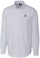 Cutter and Buck Arizona Diamondbacks Mens Light Blue Stretch Oxford Stripe Big Tall Dress Sh..