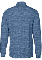 Cutter and Buck Philadelphia Phillies Mens Navy Blue Traverse Camo Print Big Tall Qtr Zip