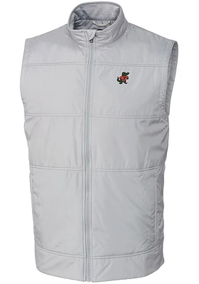Cutter and Buck Florida Gators Mens Grey Stealth Hybrid Quilted Vest Big Tall
