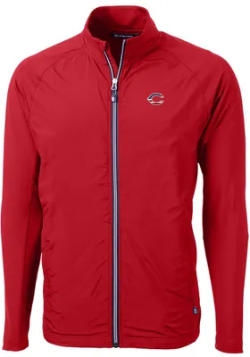 Cutter and Buck Cincinnati Reds Mens Red Adapt Eco Knit Big Tall Light Weight Jacket