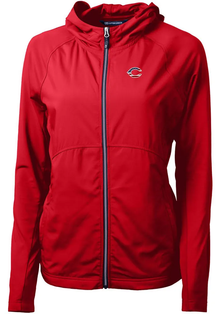 Cutter and Buck Cincinnati Reds Womens Red Adapt Eco Light Weight Jacket