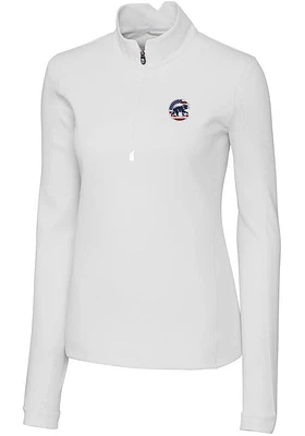 Cutter and Buck Chicago Cubs Womens Americana Traverse Qtr Zip