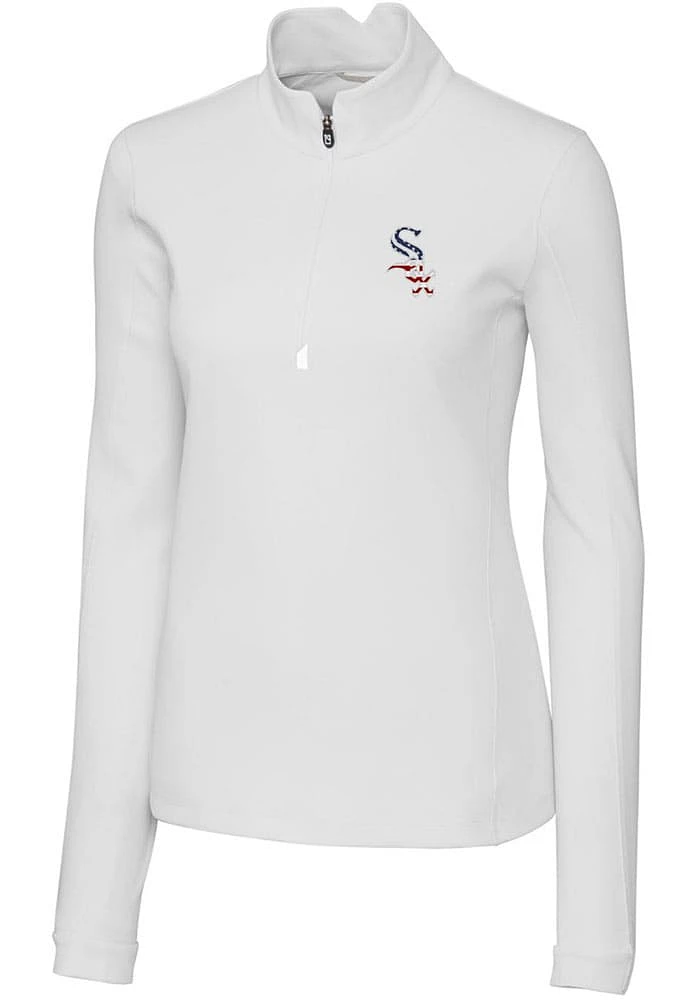 Cutter and Buck Chicago White Sox Womens Americana Traverse Qtr Zip
