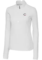 Cutter and Buck Cincinnati Reds Womens Americana Traverse Qtr Zip