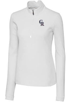 Cutter and Buck Colorado Rockies Womens White Americana Traverse Qtr Zip