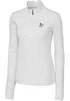 Cutter and Buck Oakland Athletics Womens White Americana Traverse Qtr Zip