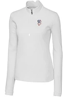 Cutter and Buck San Francisco Giants Womens White Americana Traverse Qtr Zip