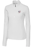 Cutter and Buck Washington Nationals Womens Americana Traverse Qtr Zip