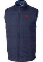 Cutter and Buck Dayton Flyers Mens Navy Blue Stealth Hybrid Quilted Windbreaker Vest Big Tal..