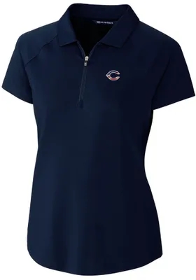 Cutter and Buck Cincinnati Reds Womens Navy Blue Forge Short Sleeve Polo Shirt