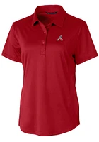 Cutter and Buck Atlanta Braves Womens Cardinal Americana Prospect Short Sleeve Polo Shirt