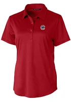 Cutter and Buck Chicago Cubs Womens Cardinal Americana Prospect Short Sleeve Polo Shirt