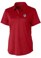 Cutter and Buck Milwaukee Brewers Womens Cardinal Americana Prospect Short Sleeve Polo Shirt