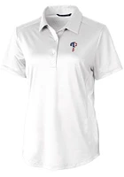 Cutter and Buck Philadelphia Phillies Womens Americana Prospect Short Sleeve Polo Shirt