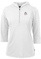 Cutter and Buck Baltimore Orioles Womens White Americana Virtue Eco Pique Hooded Sweatshirt