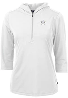 Cutter and Buck Houston Astros Womens White Americana Virtue Eco Pique Hooded Sweatshirt