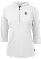 Cutter and Buck St Louis Cardinals Womens White Americana Virtue Eco Pique Hooded Sweatshirt