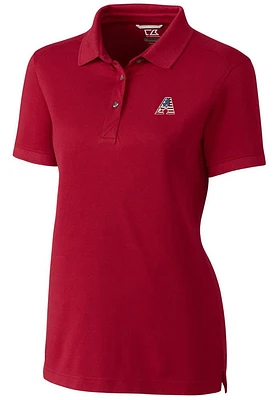 Cutter and Buck Arizona Diamondbacks Womens Red Advantage Pique Short Sleeve Polo Shirt