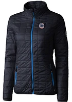 Cutter and Buck Chicago Cubs Womens Navy Blue Americana Rainier PrimaLoft Filled Jacket