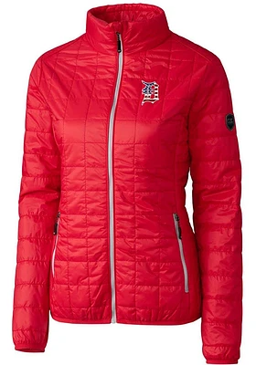 Cutter and Buck Detroit Tigers Womens Rainier PrimaLoft Puffer Filled Jacket