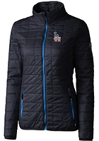 Cutter and Buck Los Angeles Dodgers Womens Navy Blue Americana Rainier PrimaLoft Filled Jacket
