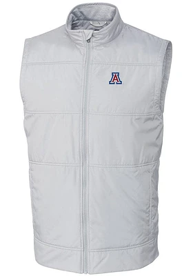 Cutter and Buck Arizona Wildcats Mens White Stealth Hybrid Quilted Windbreaker Vest Big Tall..