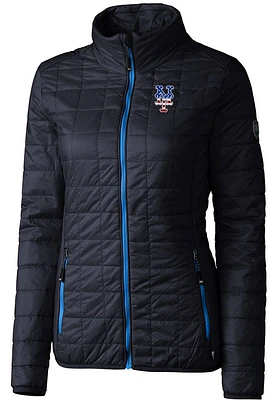 Cutter and Buck New York Mets Womens Navy Blue Americana Rainier PrimaLoft Filled Jacket