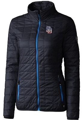 Cutter and Buck San Diego Padres Womens Navy Blue Americana Rainier PrimaLoft Filled Jacket