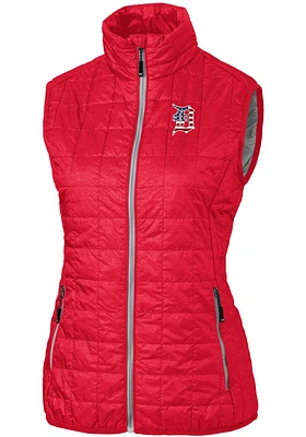 Cutter and Buck Detroit Tigers Womens Rainier PrimaLoft Puffer Vest