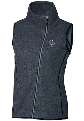 Cutter and Buck Colorado Rockies Womens Navy Blue Americana Mainsail Asymmetrical Vest