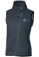 Cutter and Buck Oakland Athletics Womens Navy Blue Americana Mainsail Asymmetrical Vest