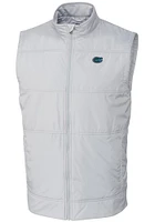 Cutter and Buck Florida Gators Mens White Stealth Hybrid Quilted Windbreaker Vest Big Tall V..